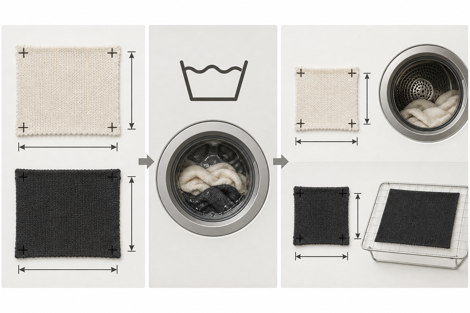 streetwear shrinkage test measurement workflow for oversized garments