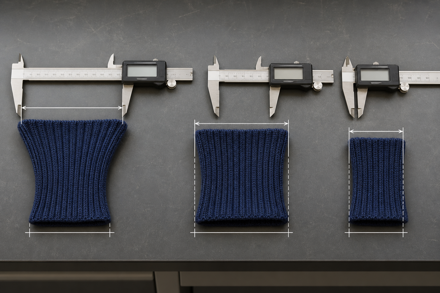 streetwear rib recovery test specimen and equipment comparison