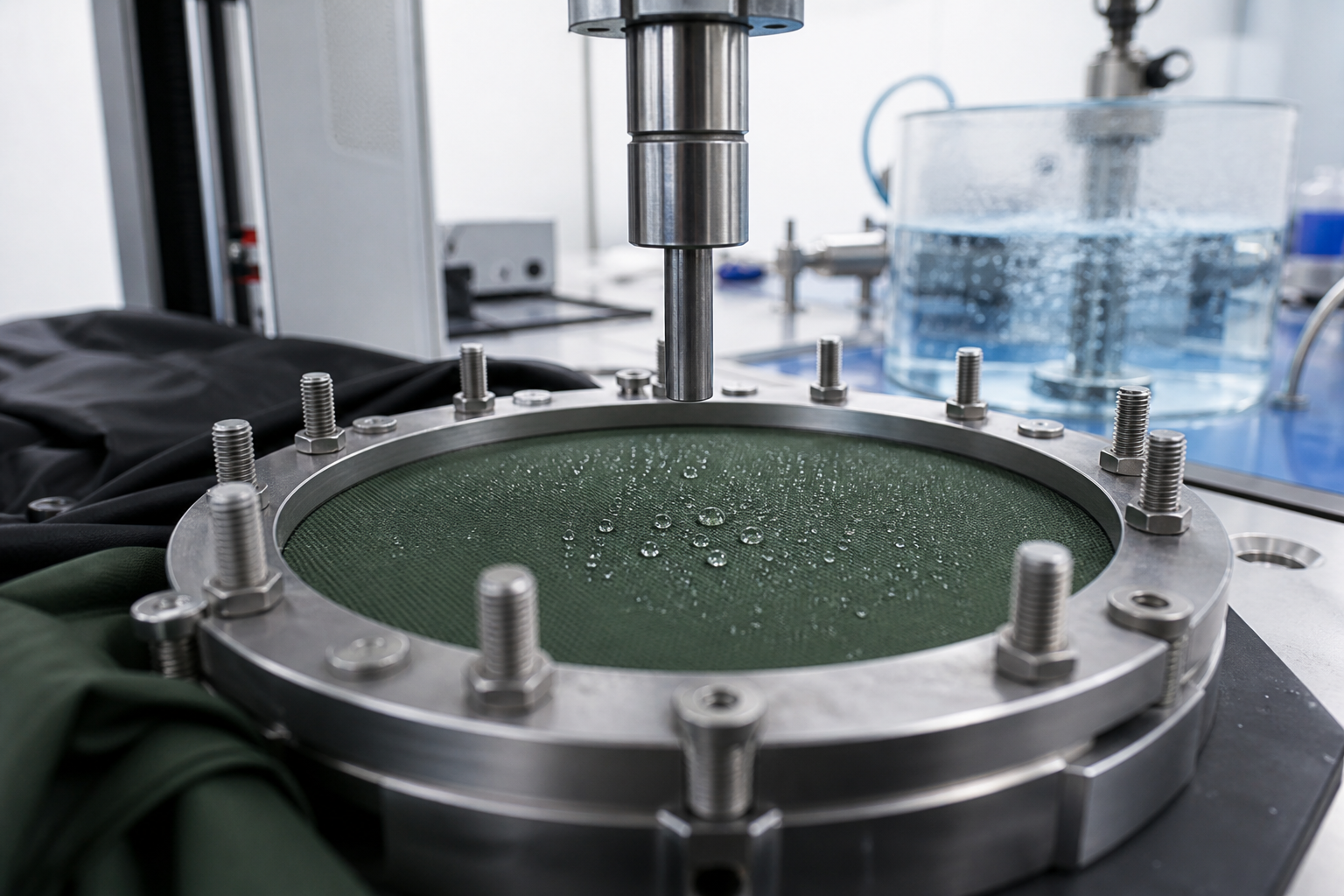 streetwear hydrostatic pressure test on jacket shell fabric
