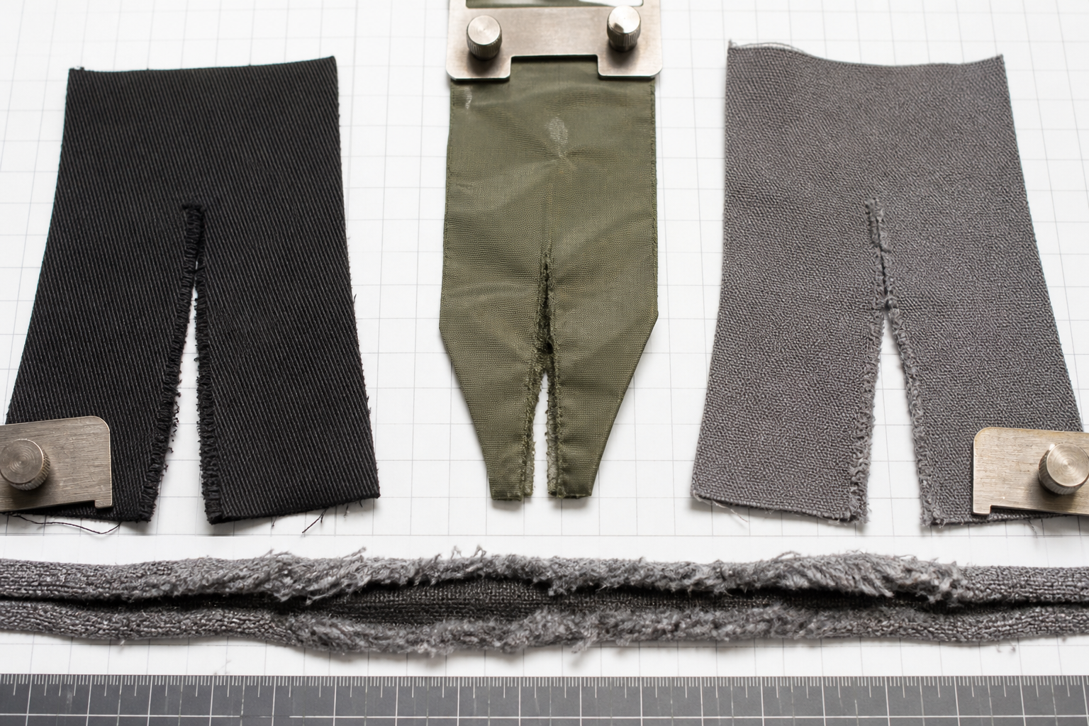 streetwear fabric tear strength test specimen comparison