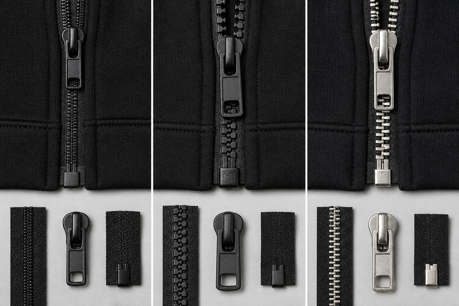 Streetwear hoodie zipper types for private label development