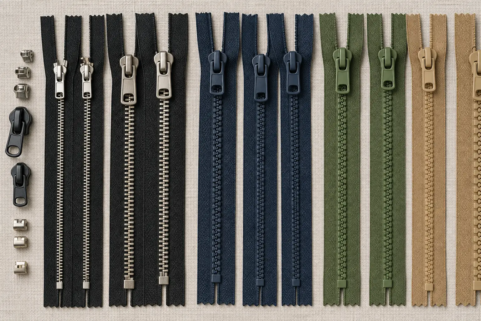 streetwear jacket zipper specification types and gauges