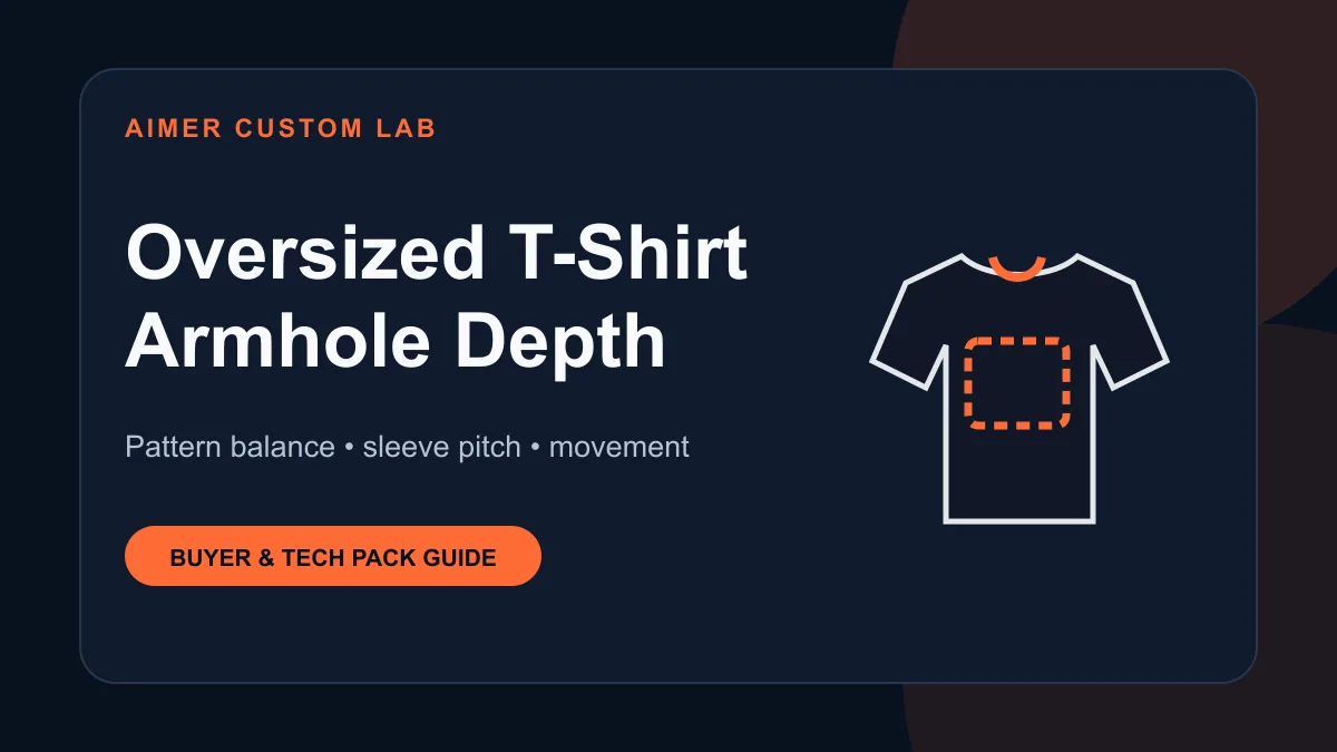 oversized T-shirt armhole depth pattern relationship infographic