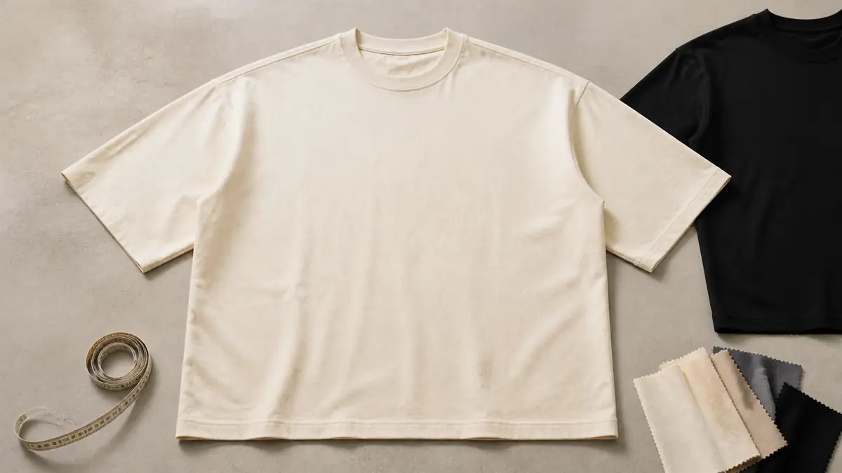 Oversized T-shirt drop shoulder and boxy fit