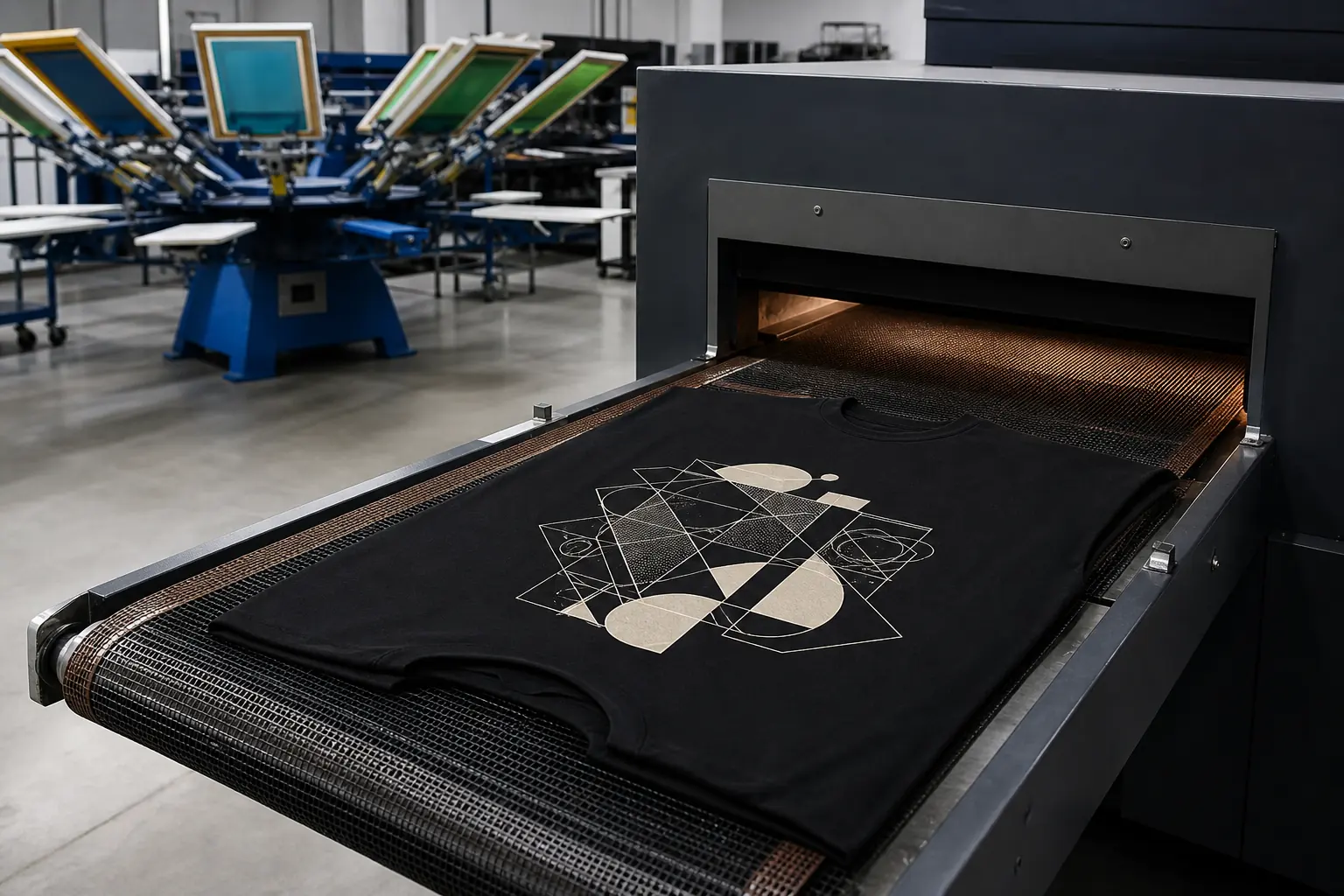 Streetwear screen print curing process and temperature control