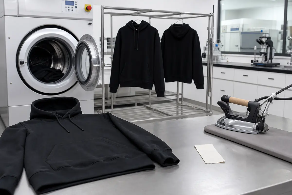 streetwear care label testing and approval workflow