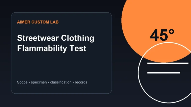 Streetwear Clothing Flammability Test Guide