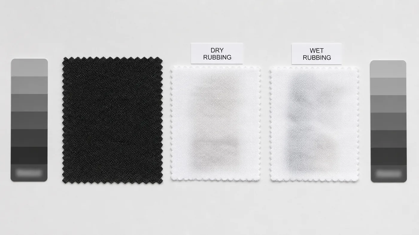 streetwear crocking colorfastness dry and wet comparison