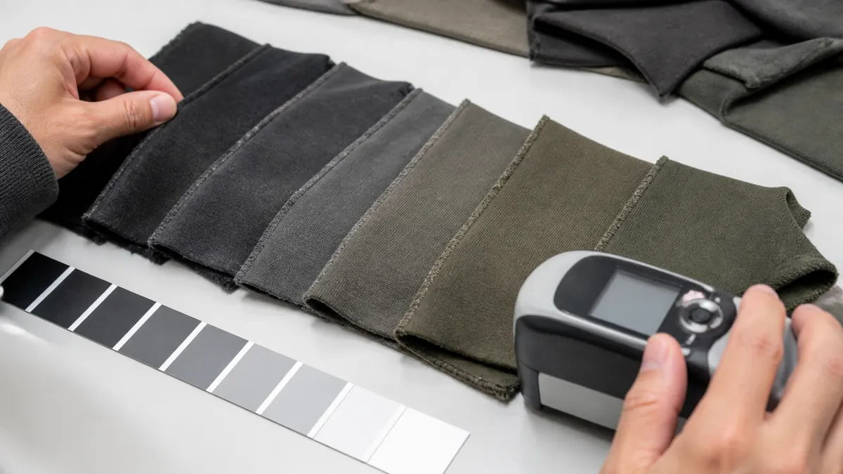 streetwear garment wash shade control sorting from dark to light
