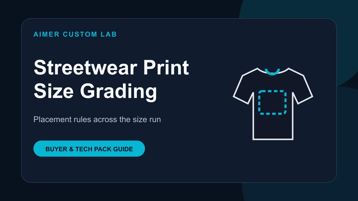 streetwear print size grading artwork group infographic