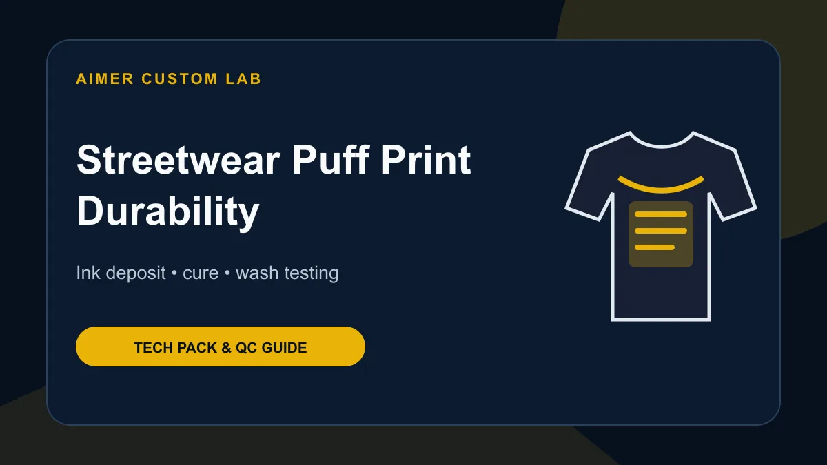 Streetwear puff print durability approval workflow