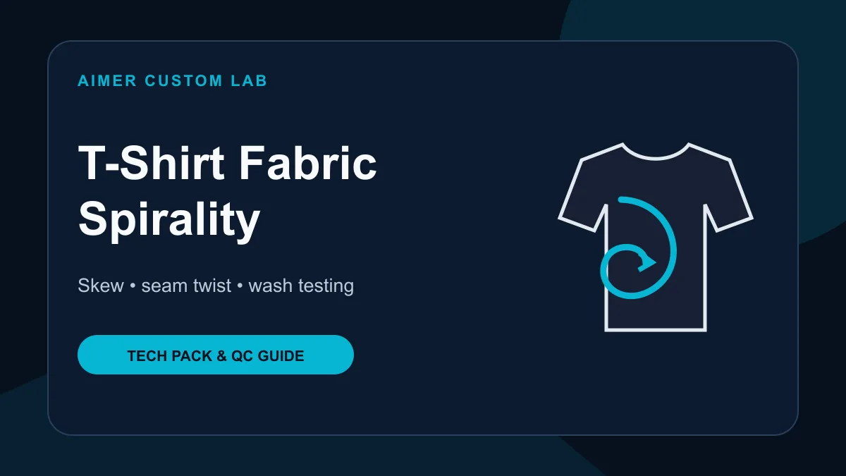 T-shirt fabric spirality testing guide for seam twist