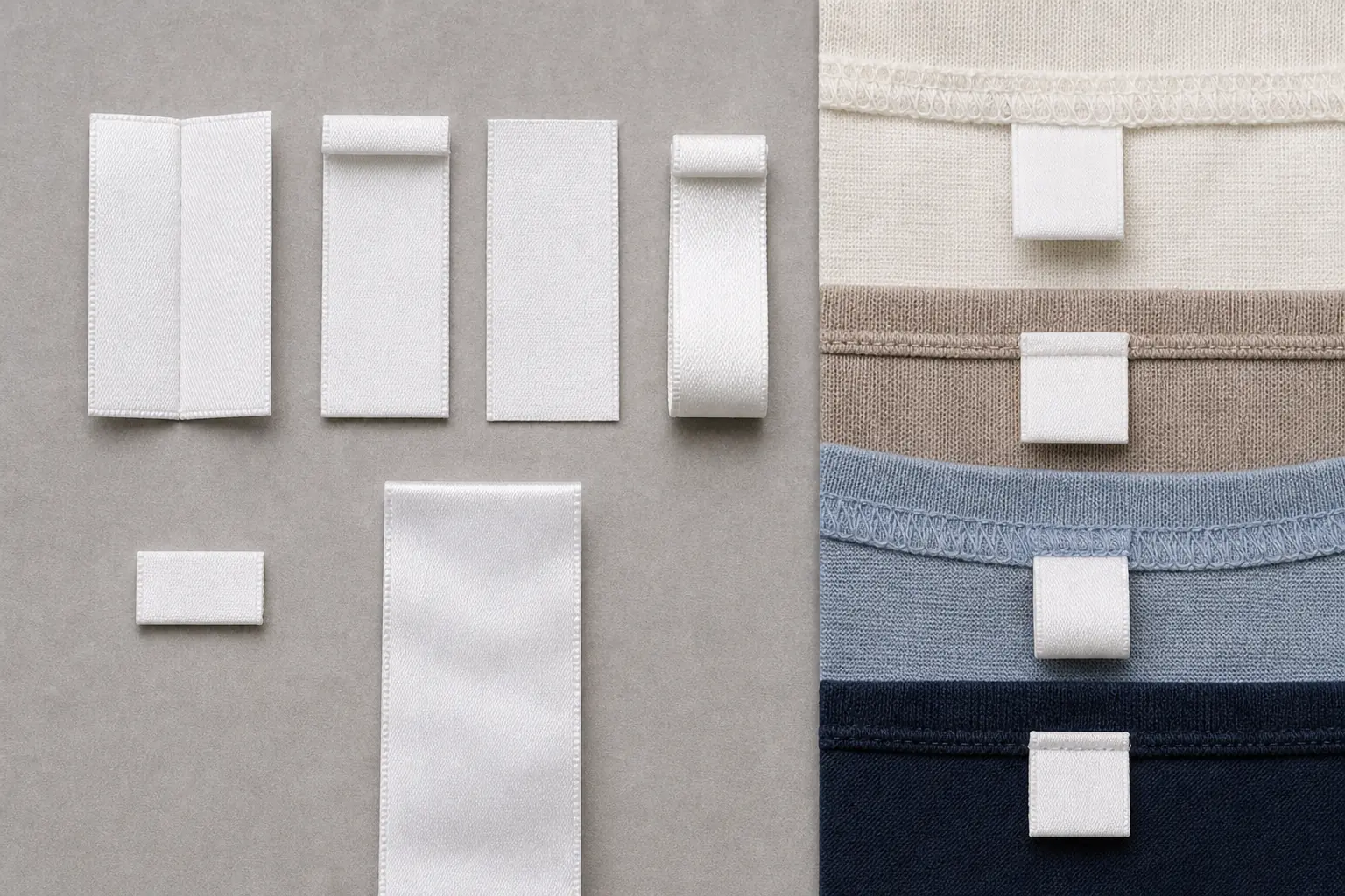 streetwear woven label placement and fold types
