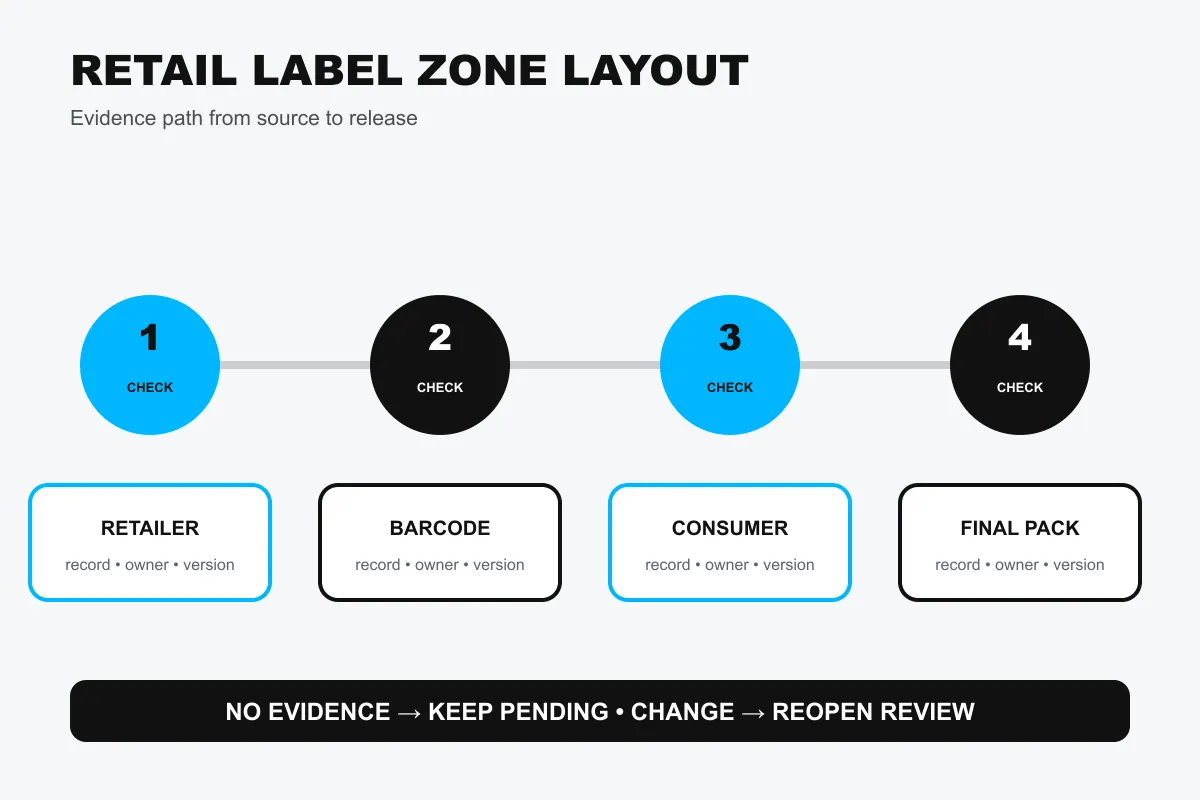 apparel retail label zone layout workflow