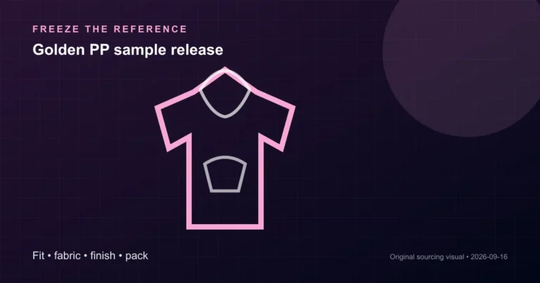 golden PP sample release checklist for streetwear