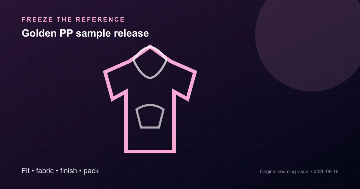 golden PP sample release checklist for streetwear