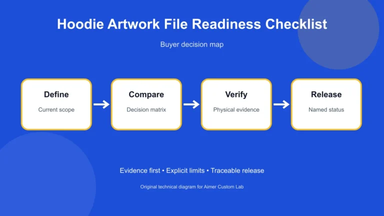 hoodie artwork file checklist buyer decision diagram