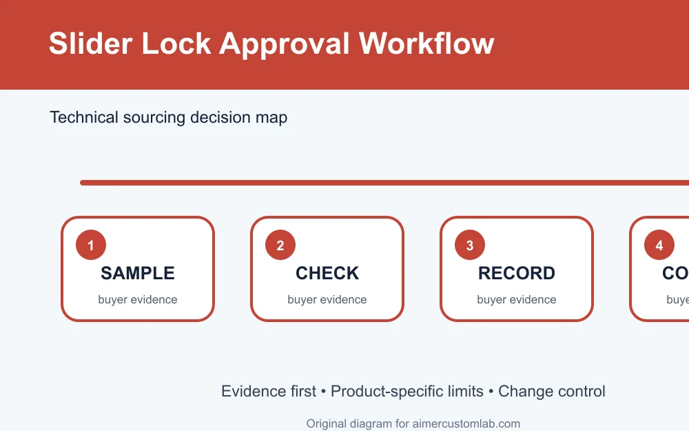 hoodie zipper slider lock test approval workflow