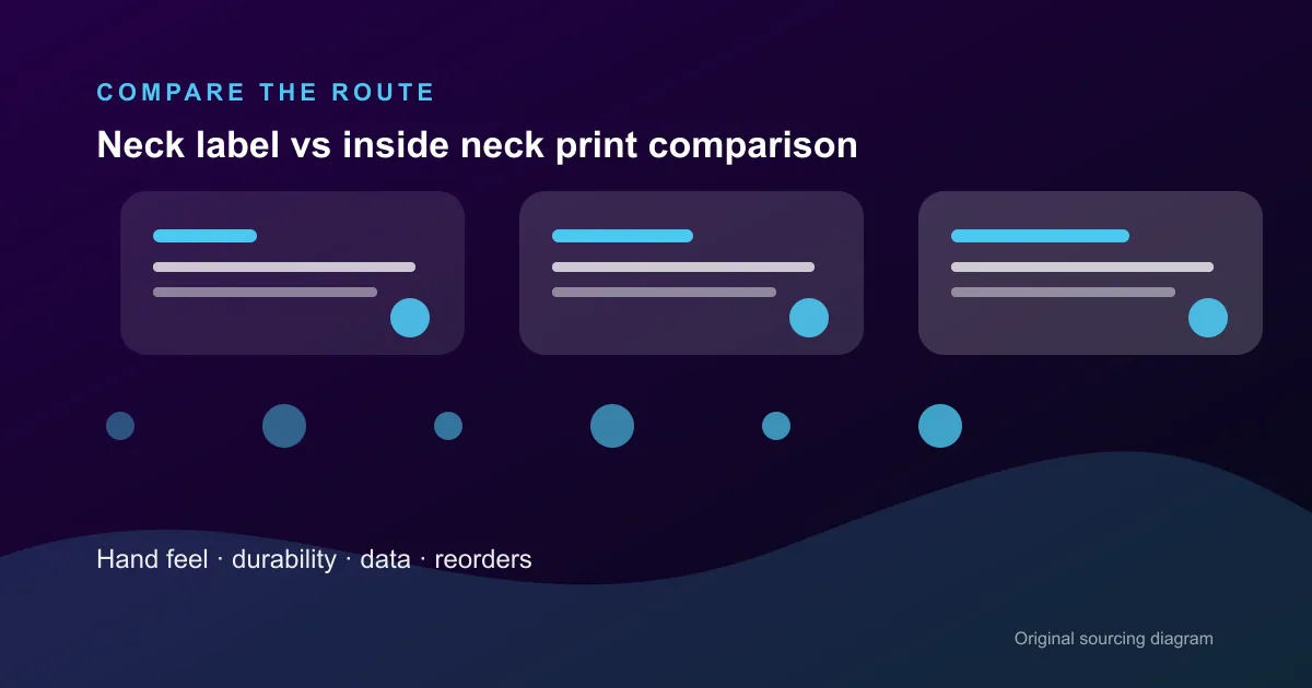 neck label vs inside neck print comparison for private label streetwear