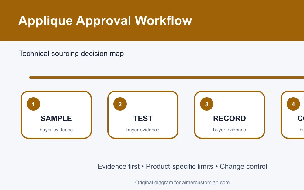 streetwear applique patch attachment approval workflow