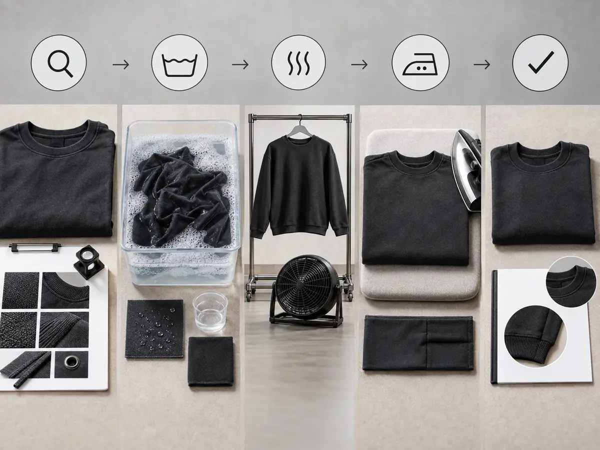 streetwear care label evidence workflow