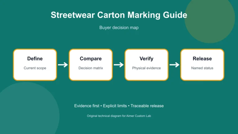 streetwear carton marking buyer decision diagram