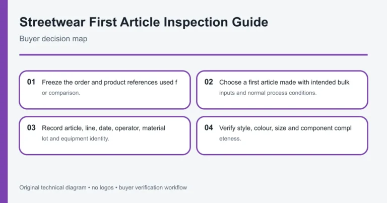 streetwear first article inspection buyer control diagram
