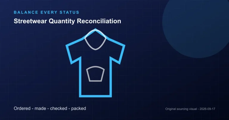 streetwear order quantity reconciliation guide