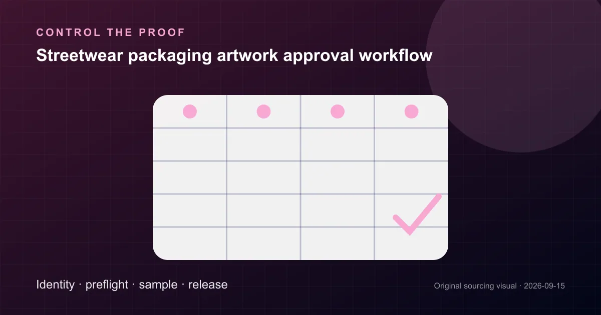 streetwear packaging artwork approval workflow for labels and packs