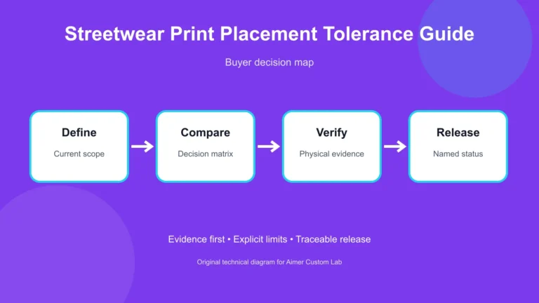 streetwear print placement tolerance buyer decision diagram