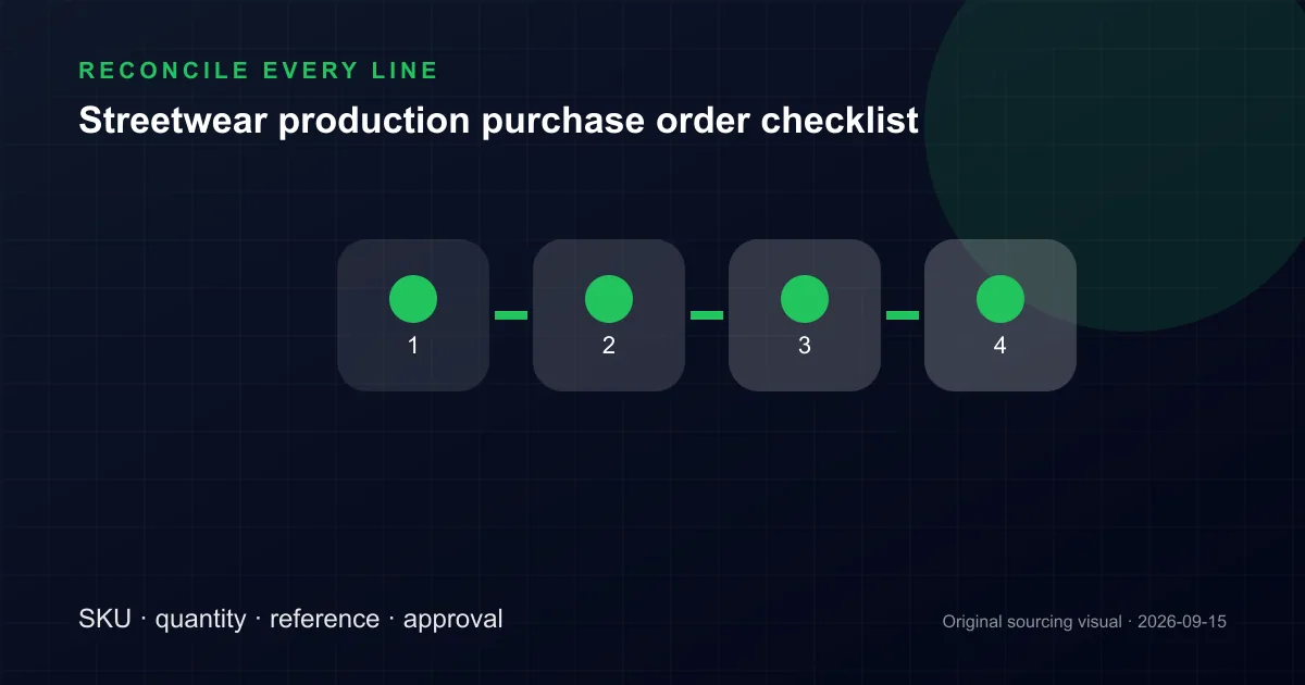 streetwear production purchase order reconciliation checklist