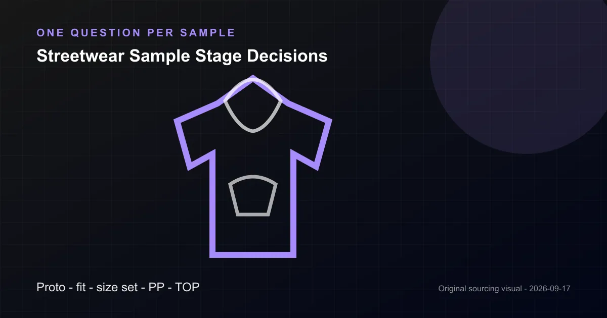 streetwear sample stage decision matrix guide