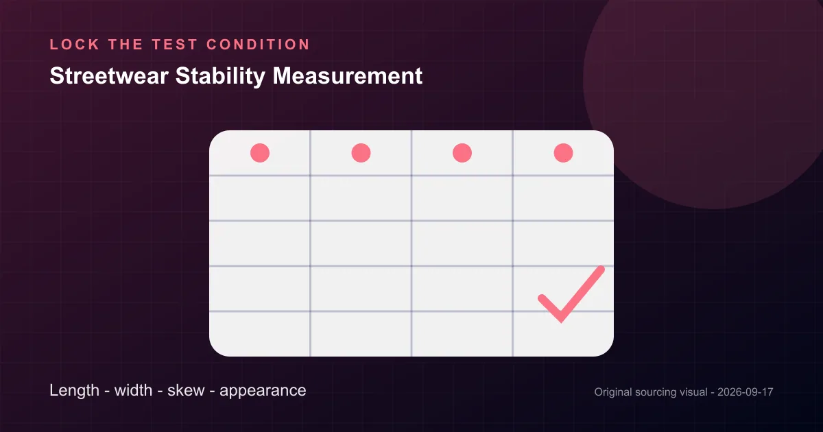 streetwear wash dimensional stability measurement matrix
