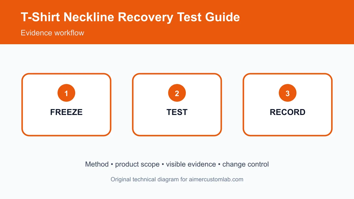t-shirt neckline recovery test approval workflow