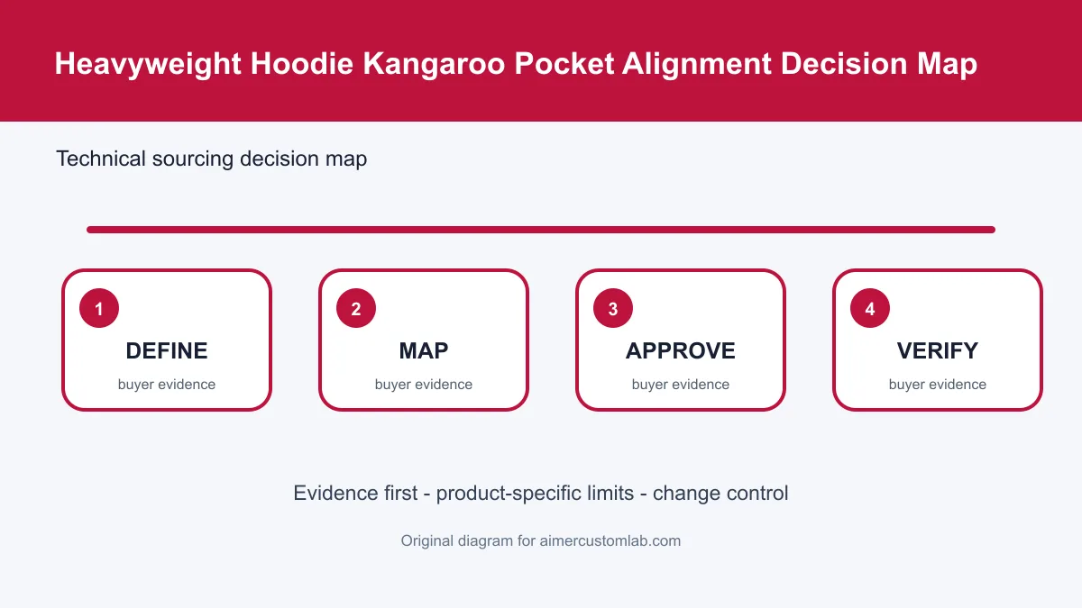 heavyweight hoodie kangaroo pocket alignment decision map
