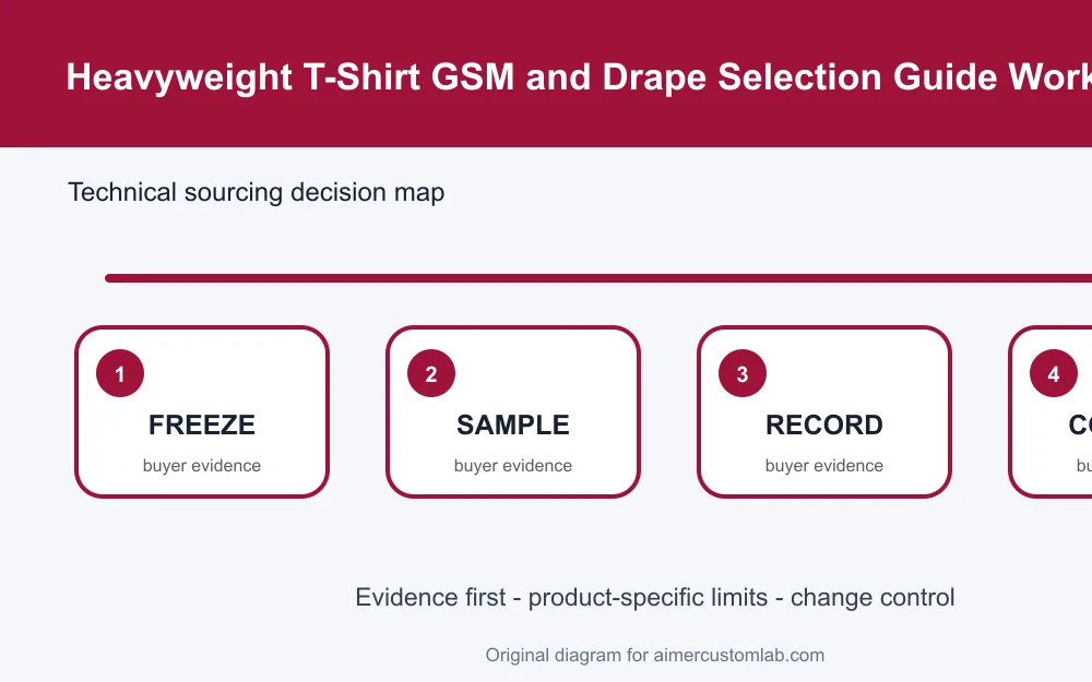 heavyweight t-shirt GSM and drape workflow