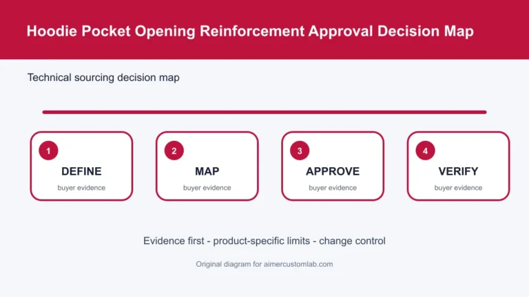 hoodie pocket opening reinforcement approval decision map