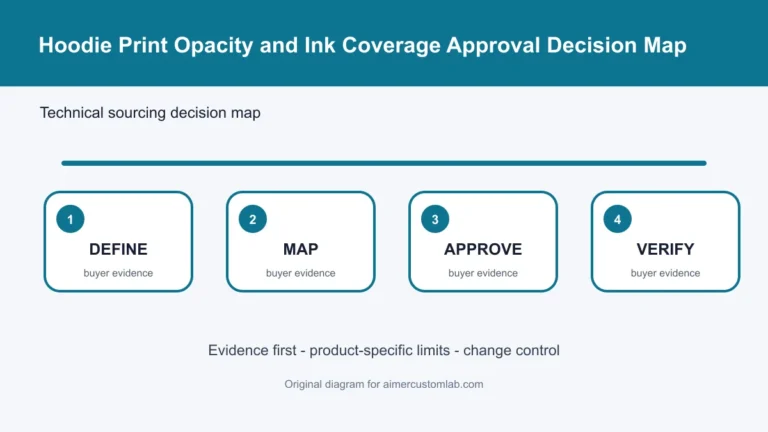 hoodie print opacity and ink coverage approval decision map