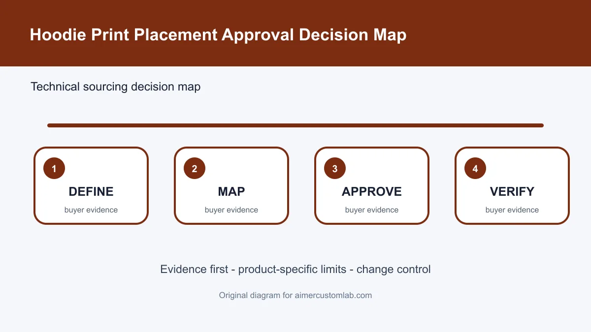 hoodie print placement approval decision map
