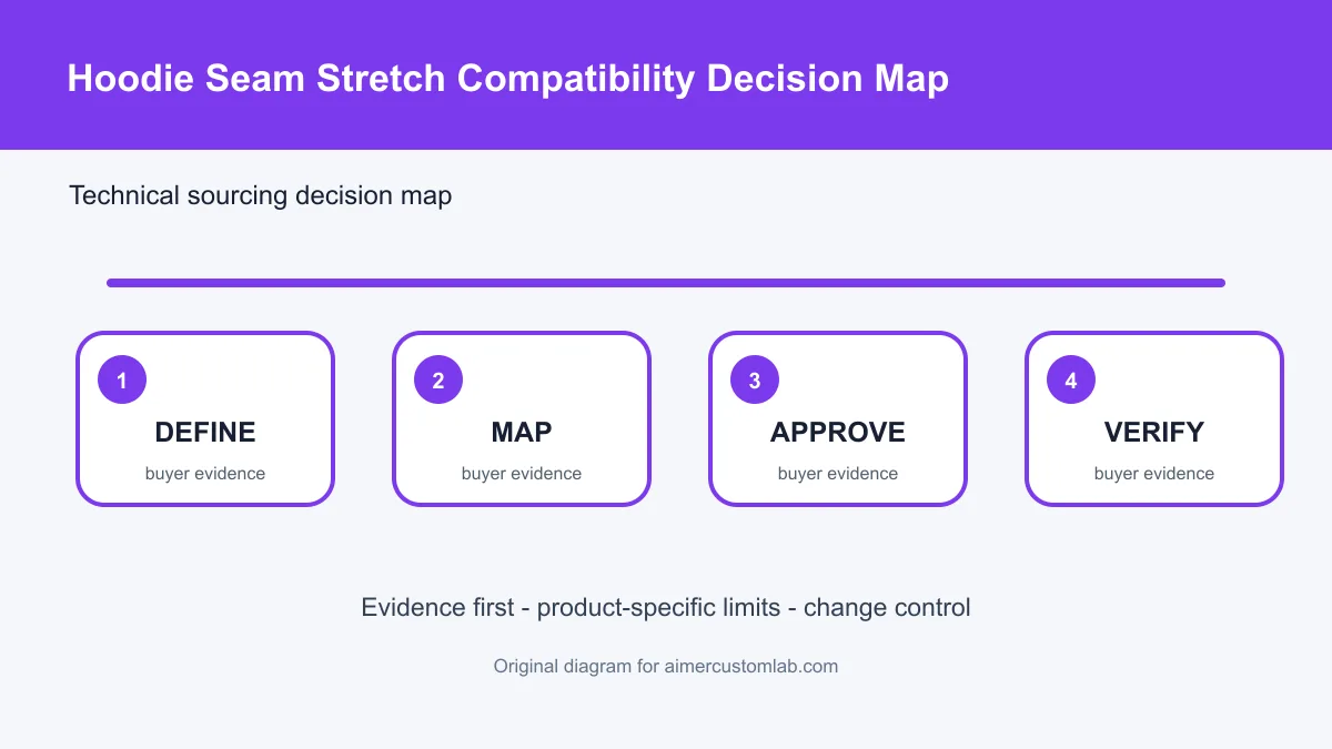 hoodie seam stretch compatibility decision map