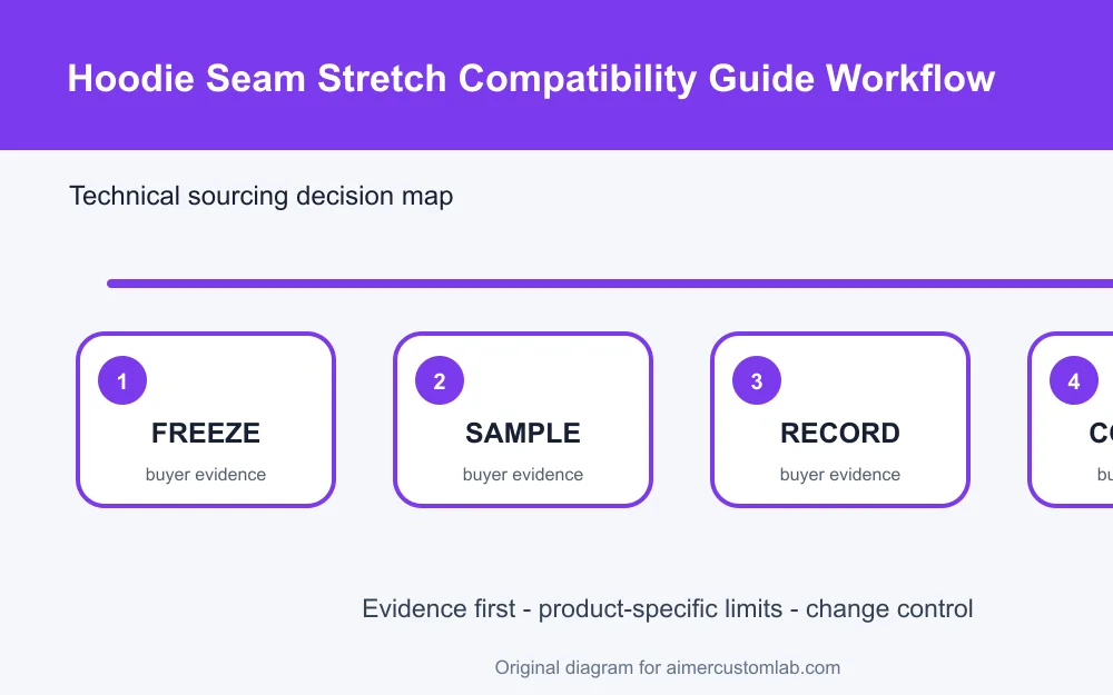 hoodie seam stretch compatibility workflow