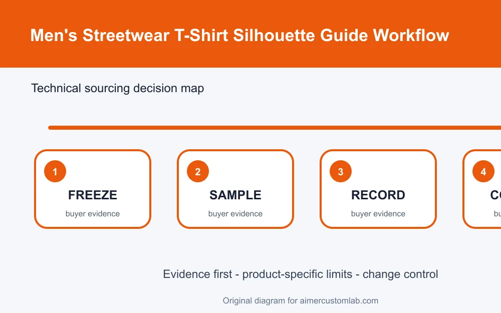men's streetwear t-shirt silhouette workflow