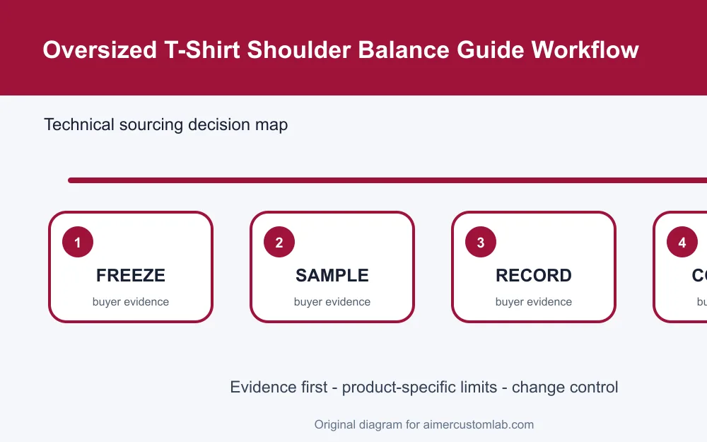 oversized t-shirt shoulder balance workflow