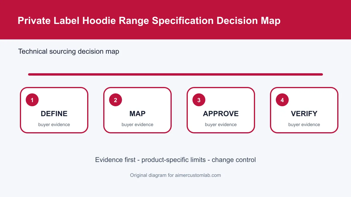 private label hoodie range specification decision map