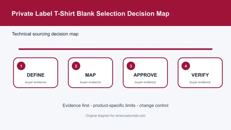 private label t-shirt blank selection decision map