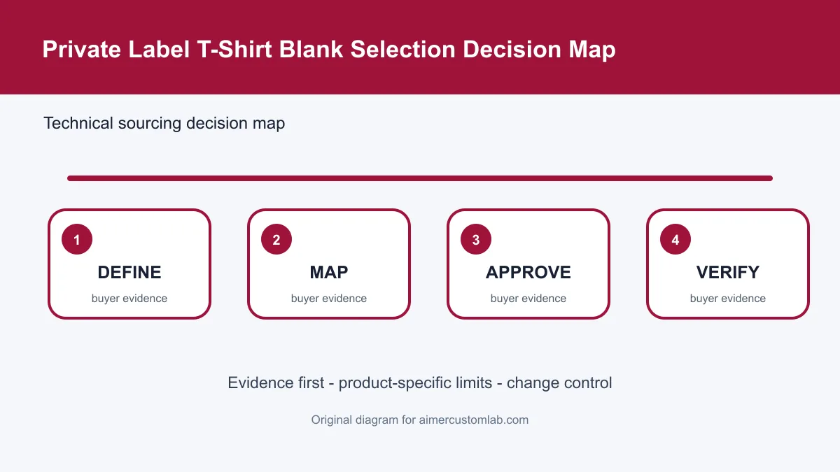 private label t-shirt blank selection decision map