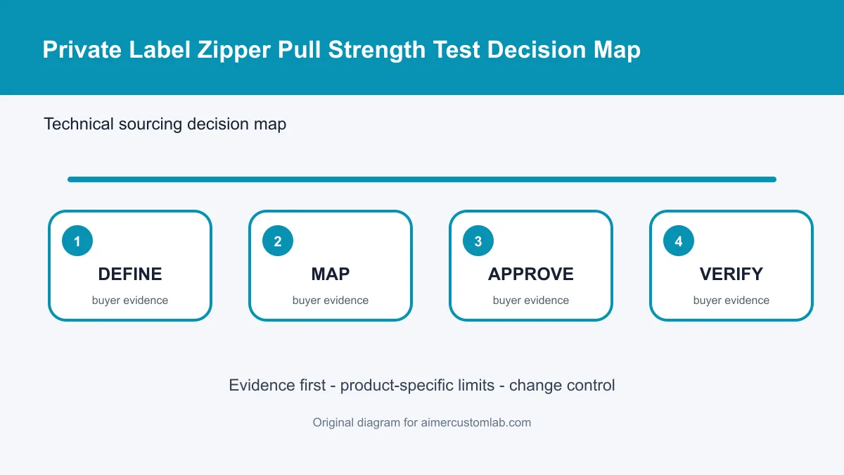 private label zipper pull strength test decision map