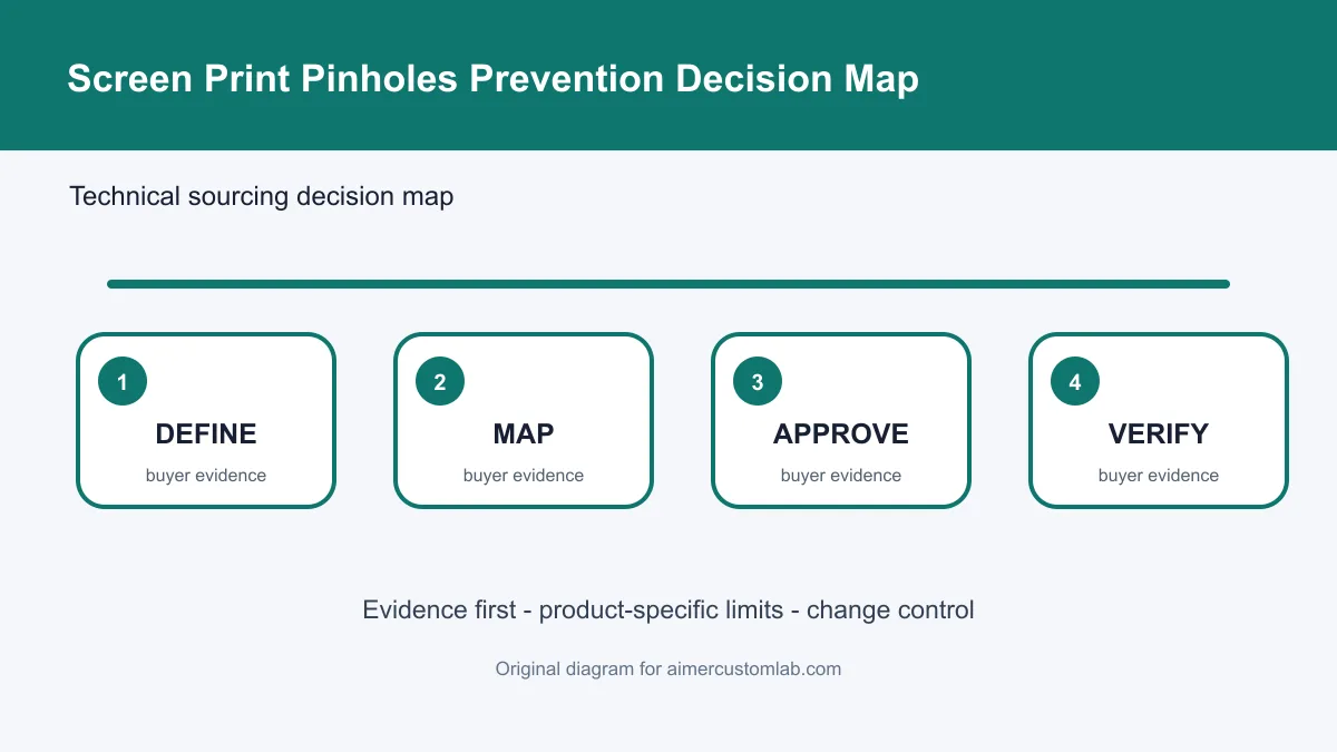 screen print pinholes decision map
