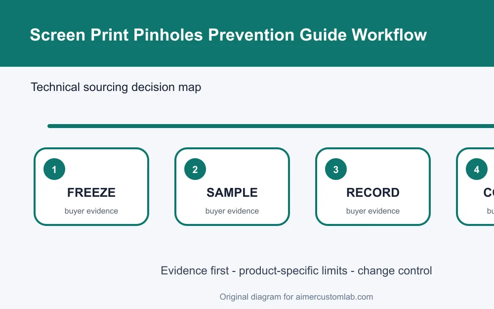 screen print pinholes workflow