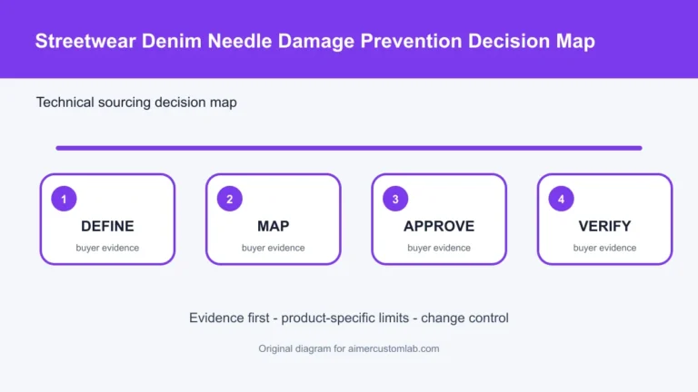 streetwear denim needle damage prevention decision map